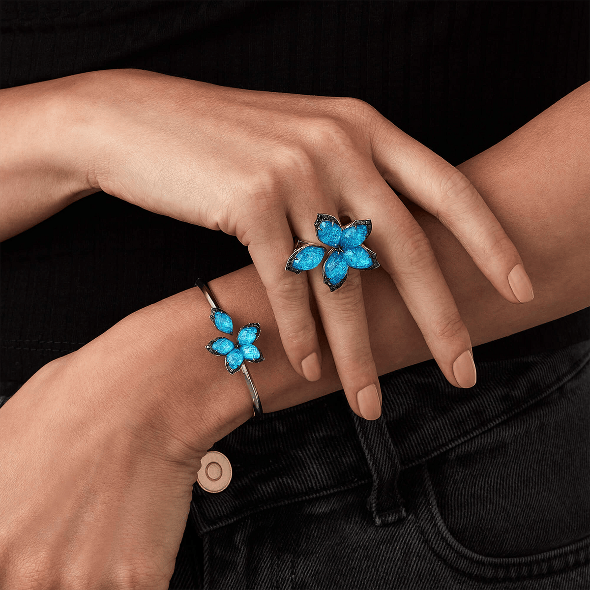 Love Me, Love Me Not Ring Crystal Haze Large Ring