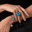 Love Me, Love Me Not Ring Crystal Haze Large Ring