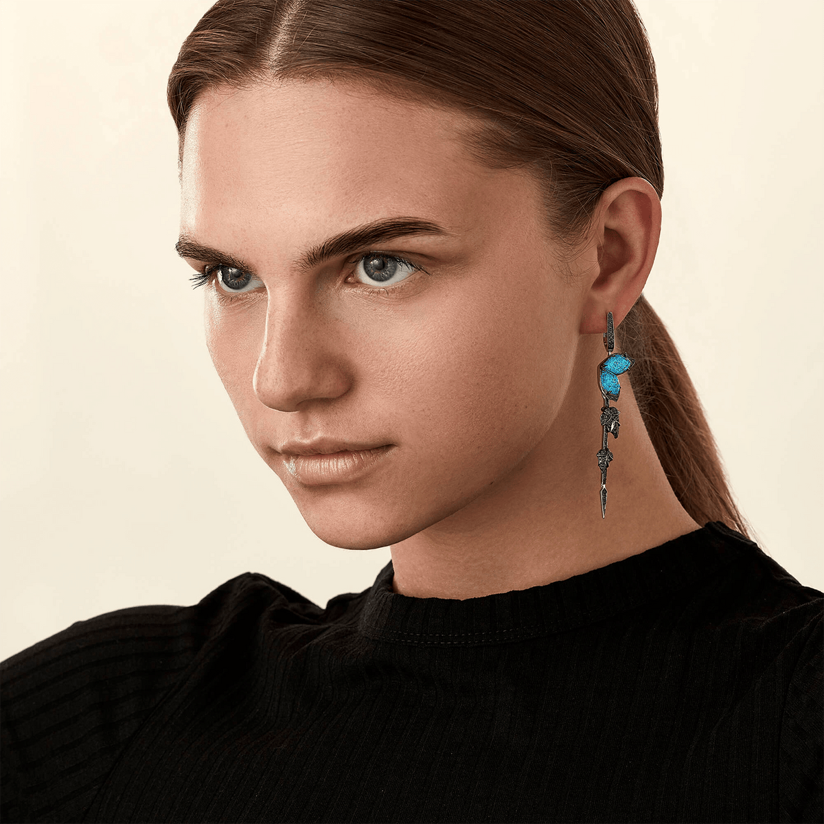 Love Me, Love Me Not Crystal Haze Long Detachable Earrings