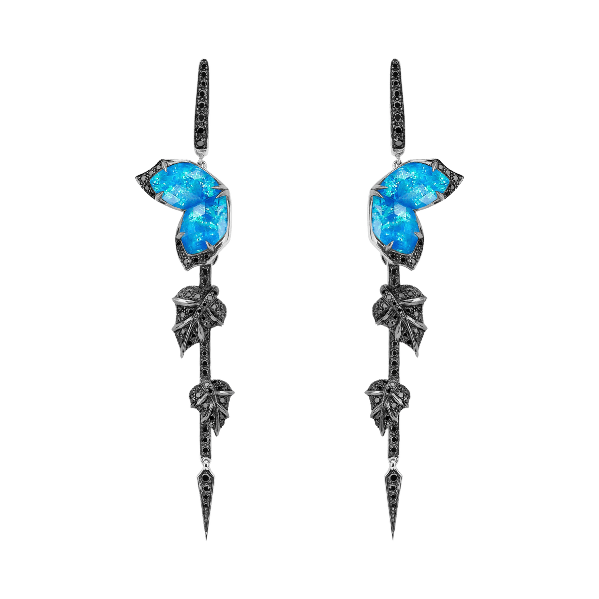 Love Me, Love Me Not Crystal Haze Long Detachable Earrings