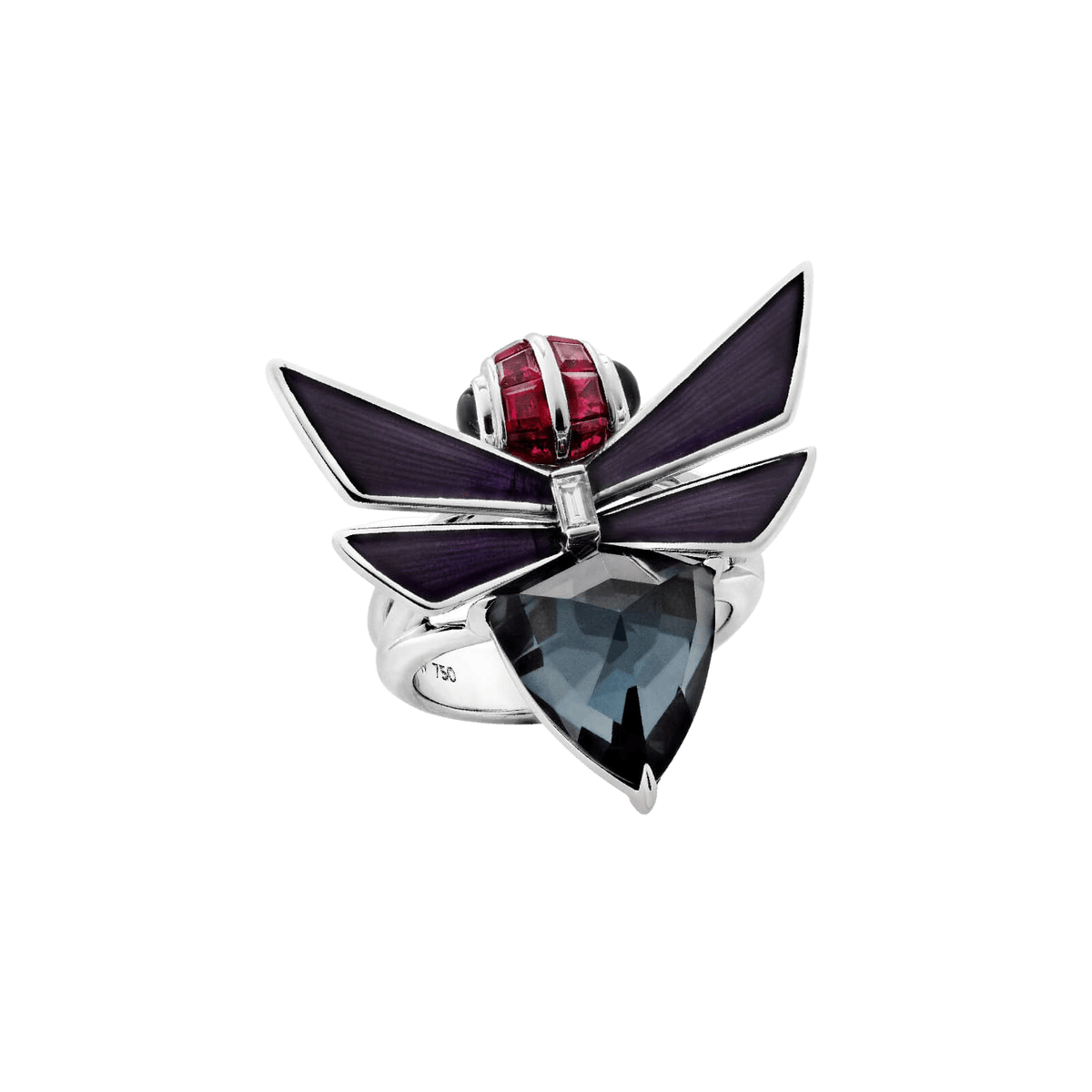 Jitterbug Hematite Doublet Ring