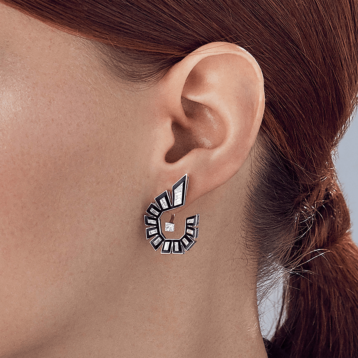 Dynamite Enamel Hoop Earrings