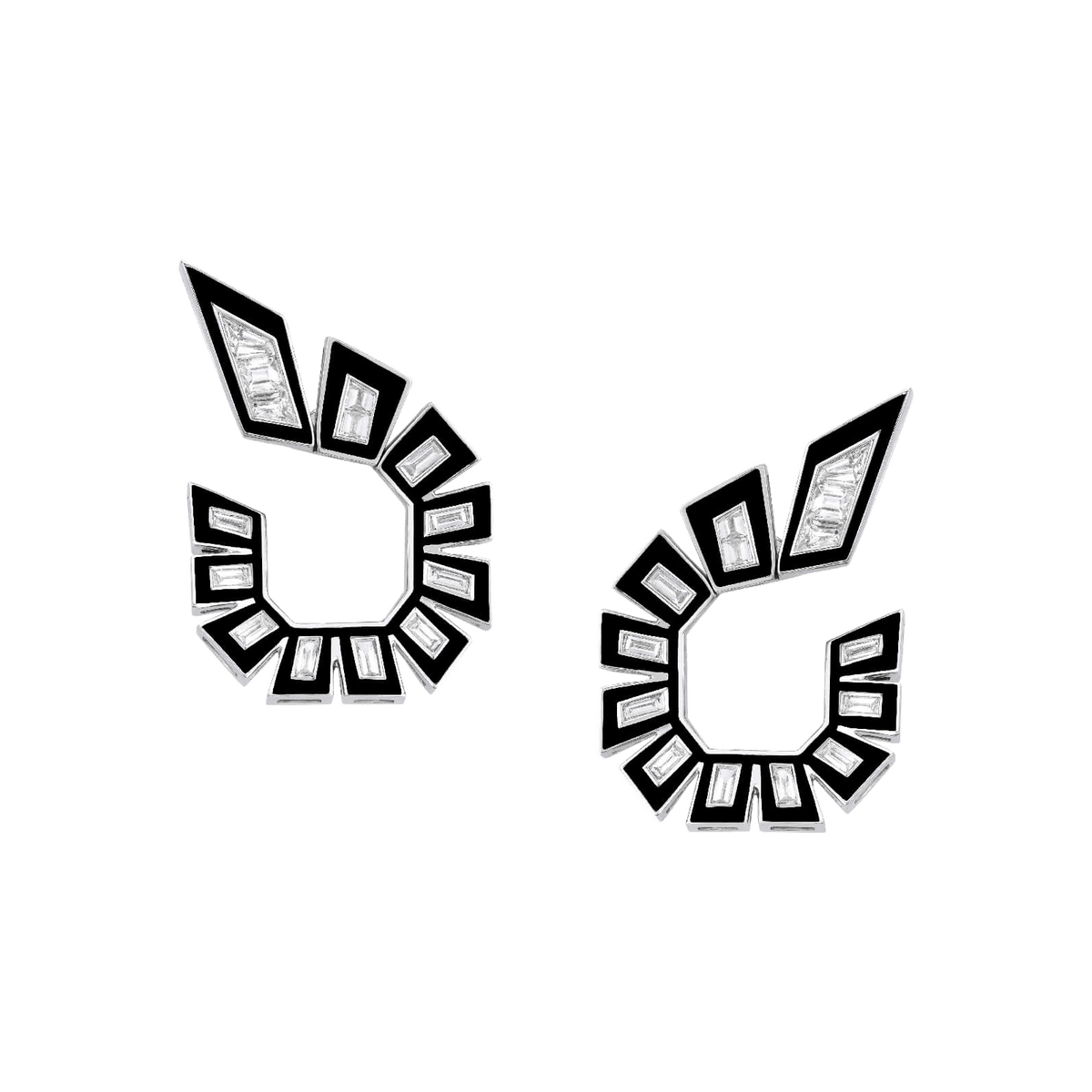 Dynamite Enamel Hoop Earrings