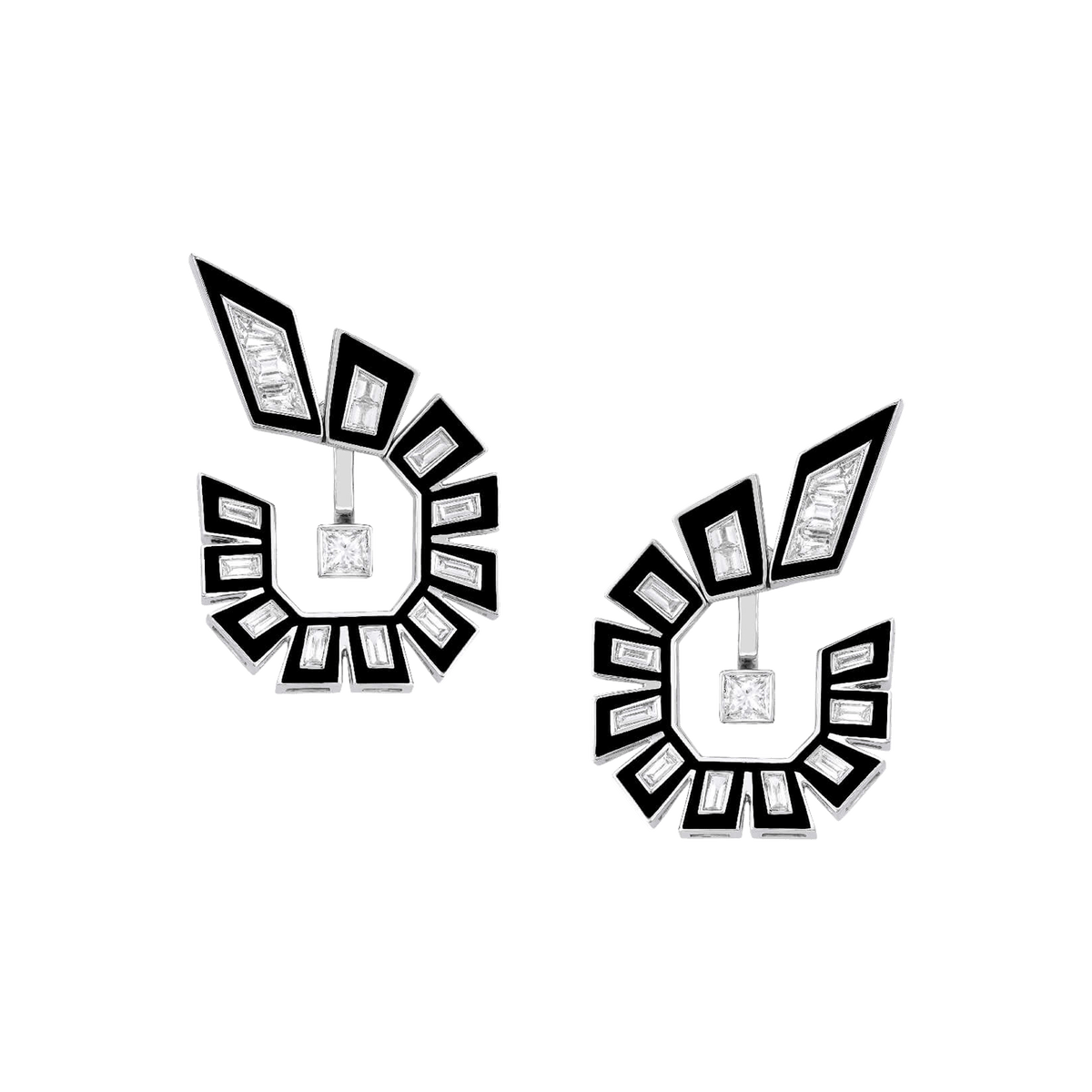 Dynamite Enamel Hoop Earrings
