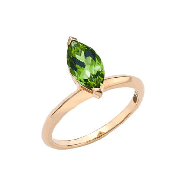 Green Tourmaline Jitterbug Stacking Ring