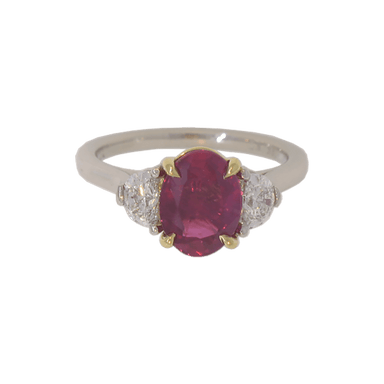 Ruby and Diamond Platinum Ring