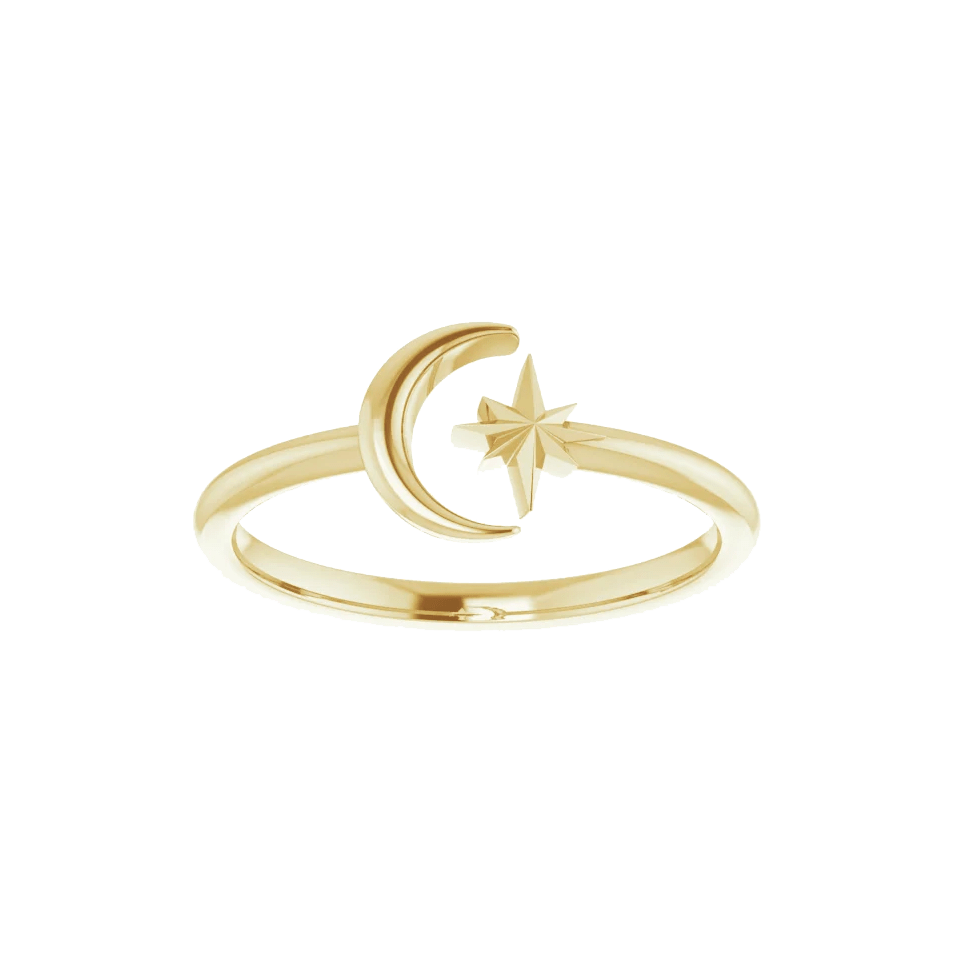 Star & Crescent Moon Ring