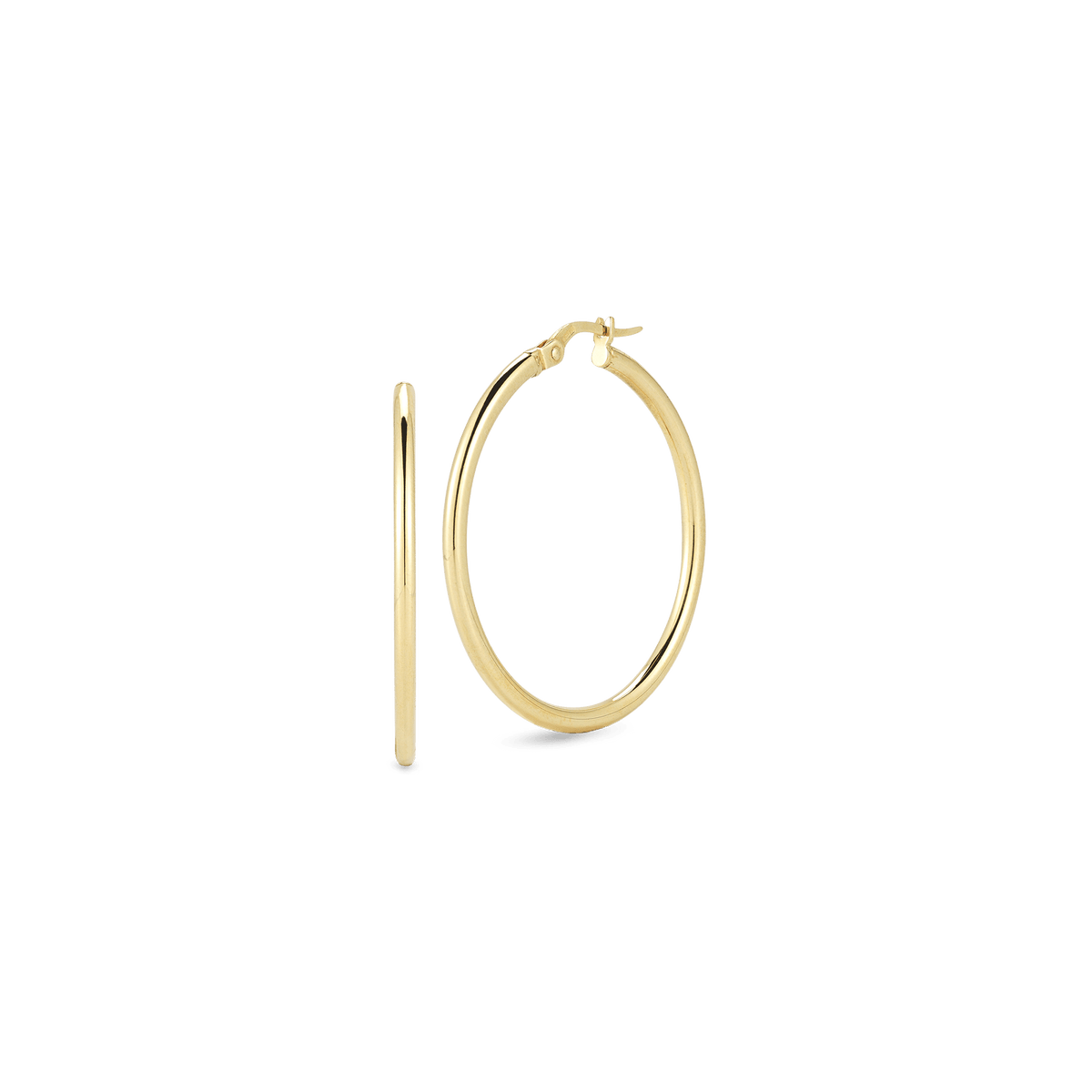 Medium Perfect Gold Hoop Earrings