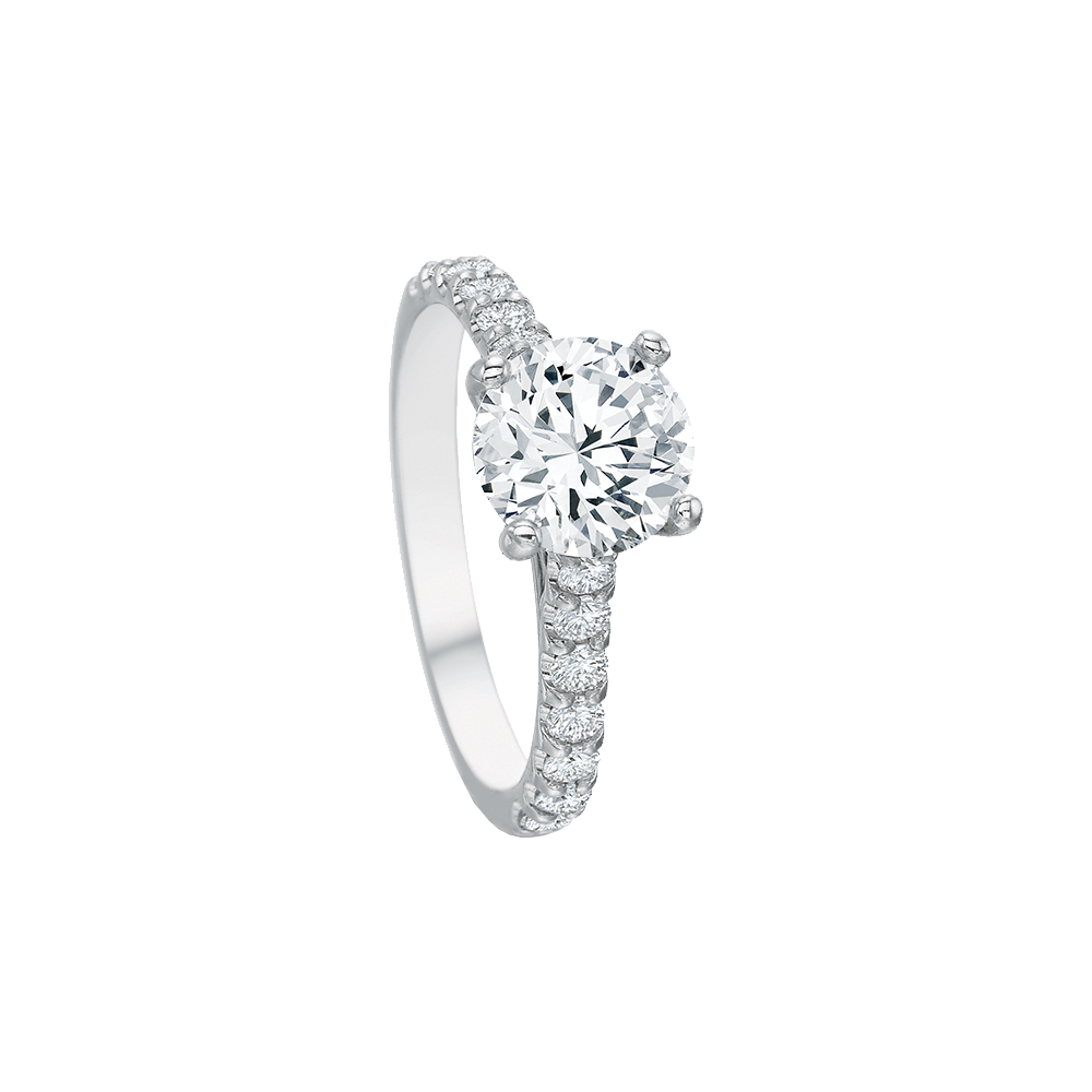Platinum Comfort Fit Diamond Setting
