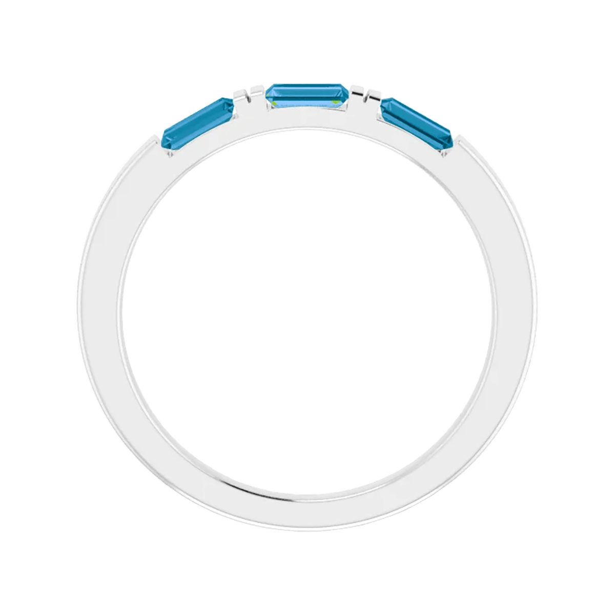 Blue Topaz Stackable Band