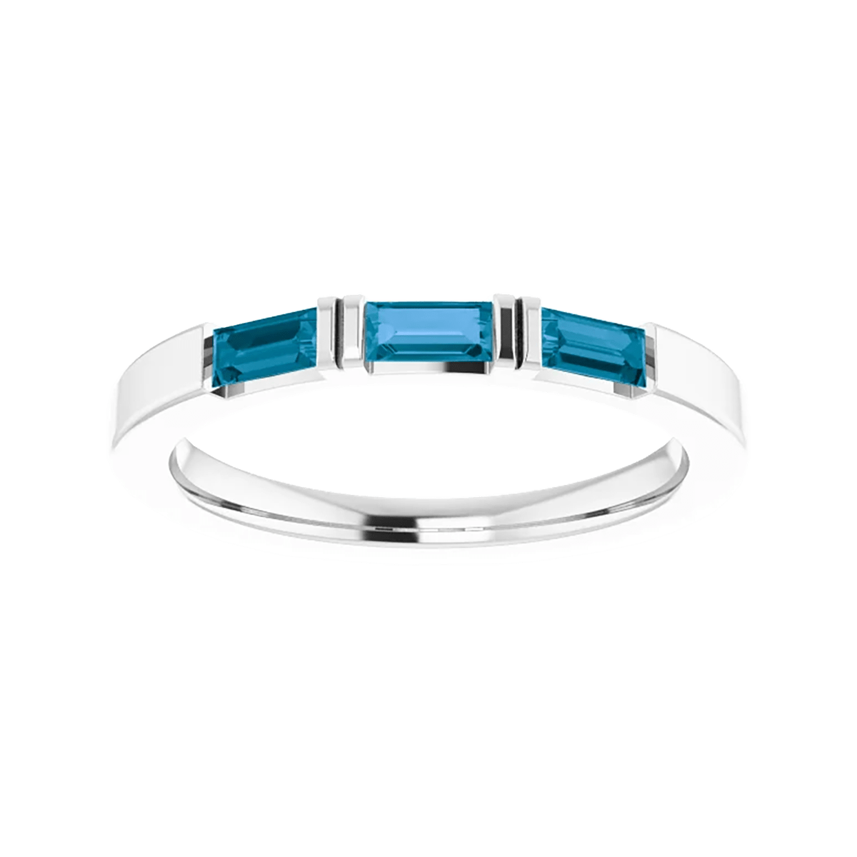 Blue Topaz Stackable Band