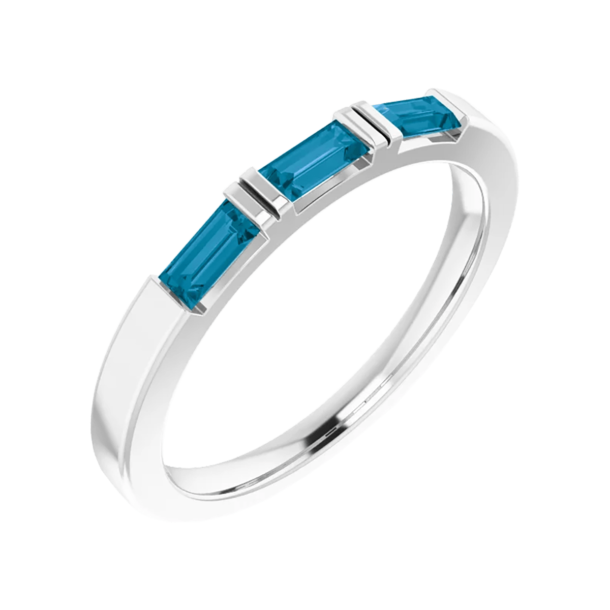 Blue Topaz Stackable Band