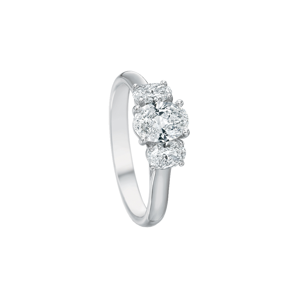 Platinum Flush Fit Diamond Setting