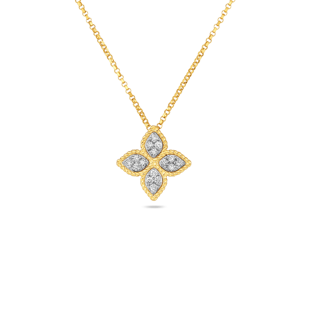 Diamond Princess Flower Necklace