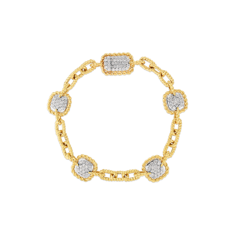 Barocco Diamond Station Bracelet
