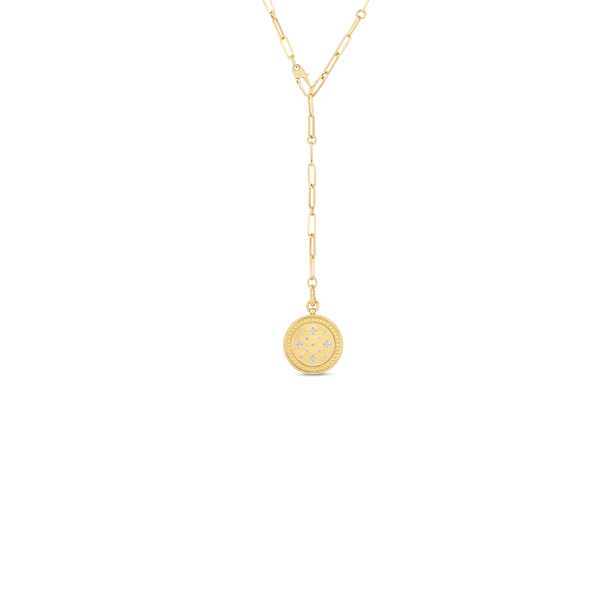Venetian Princess Satin Medallion Enhancer on Paper-Clip Chain