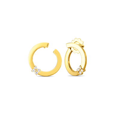 Diamond Love in Verona Flower Circle Hoops
