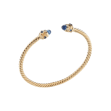 Blue Sapphire Renaissance Cuff Bracelet