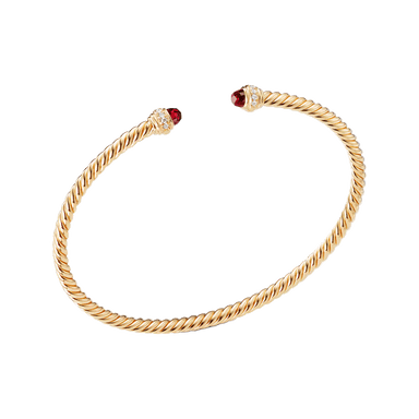 Cable Spira Color Bracelet in Garnet