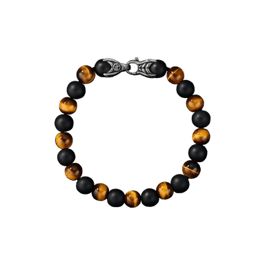 Tiger's Eye & Black Onyx Spiritual Beads Bracelet