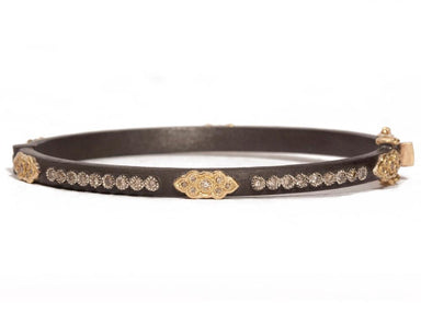 Stslvr/ Scroll Old World Huggie Bracelet