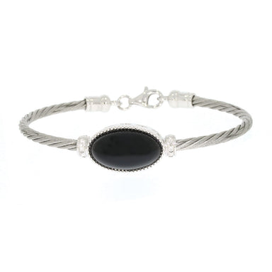 Agate & Pave Diamond Bracelet