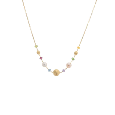 Africa Mixed Gemstone & Pearl Necklace