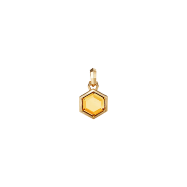 Cable Collectables Citrine Hexagon Cut Amulet