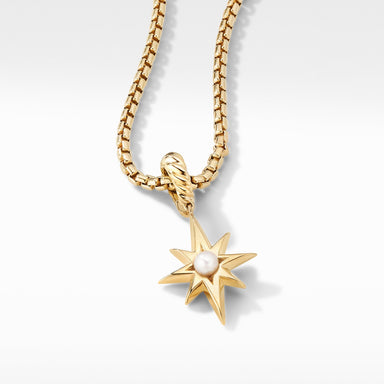 Cable Collectibles North Star Birthstone Charm in 18K Yellow Gold with Pearl