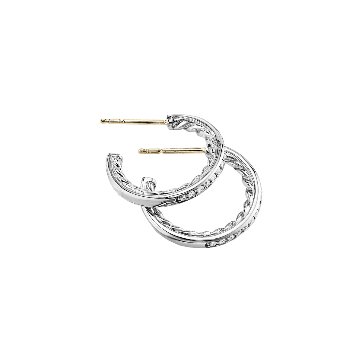 Extra-Small Diamond Hoop Earrings