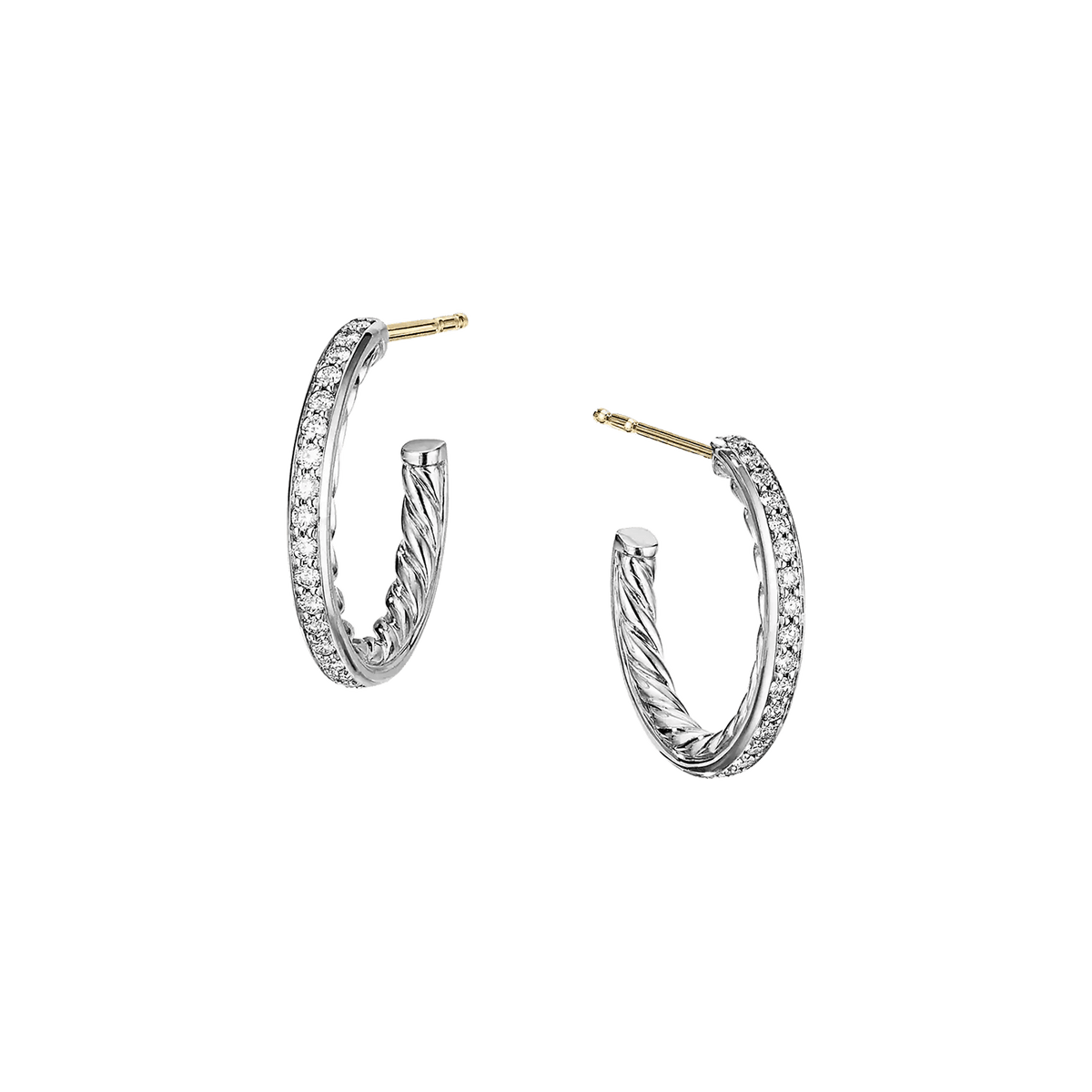Extra-Small Diamond Hoop Earrings