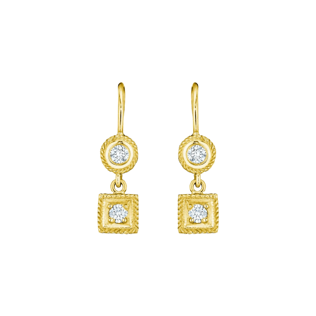 Classic Round & Square Earrings
