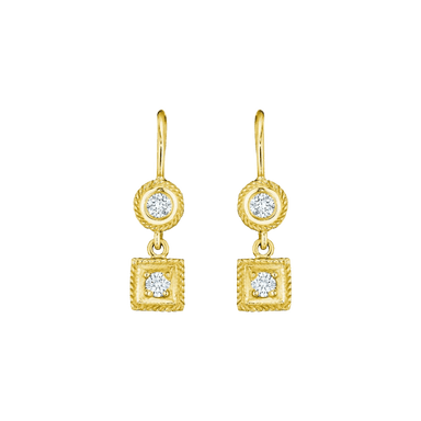 Classic Round & Square Earrings