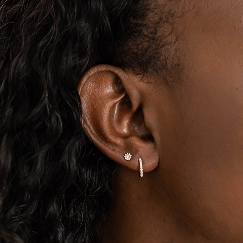Jennifer Yamina Pointed Flower Stud Earrings