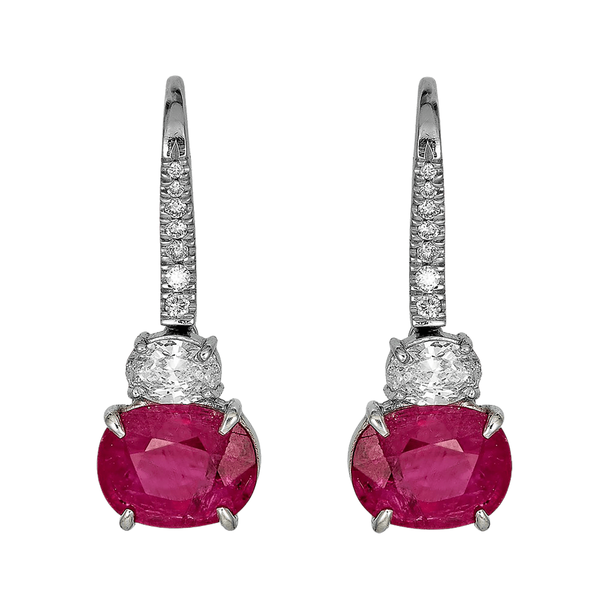 Ruby & Diamond Classico Drop Earrings