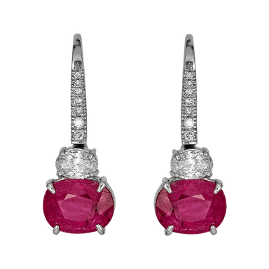 Ruby & Diamond Classico Drop Earrings