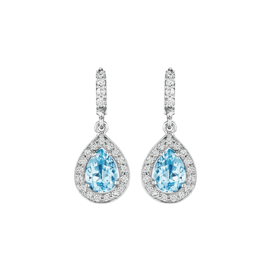 Pear Shape Aquamarine Earrings