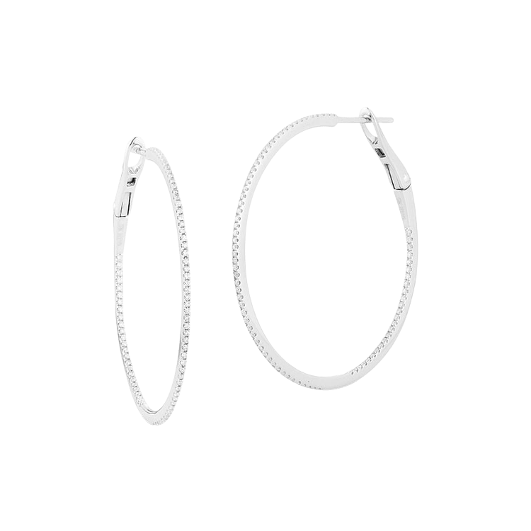 DRD Medium-Large Diamond Hoops
