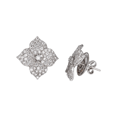 Mosaique Flower Earrings in Diamond