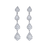 Classic Long Pear Earrings in Diamond