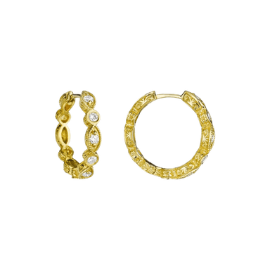 Petite Marquise Hoop Earrings