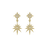 Petite Double Starburst Drop Earrings