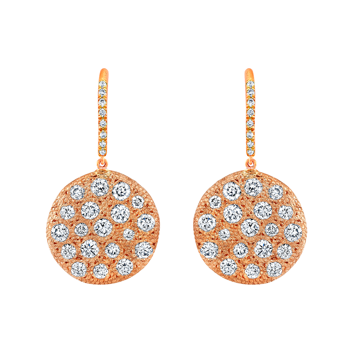 Diamond Bean Earrings