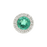 Emerald with Diamond Halo Encore Slide Pendant