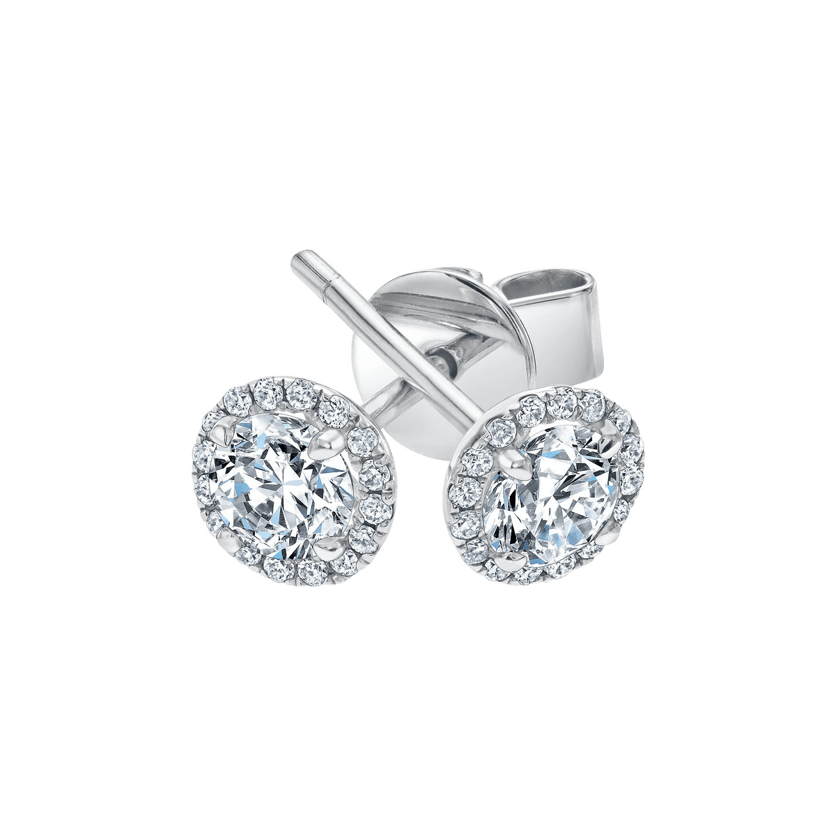 Diamond Center of My Universe Halo Earrings