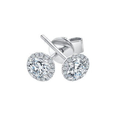 Diamond Center of My Universe Halo Earrings