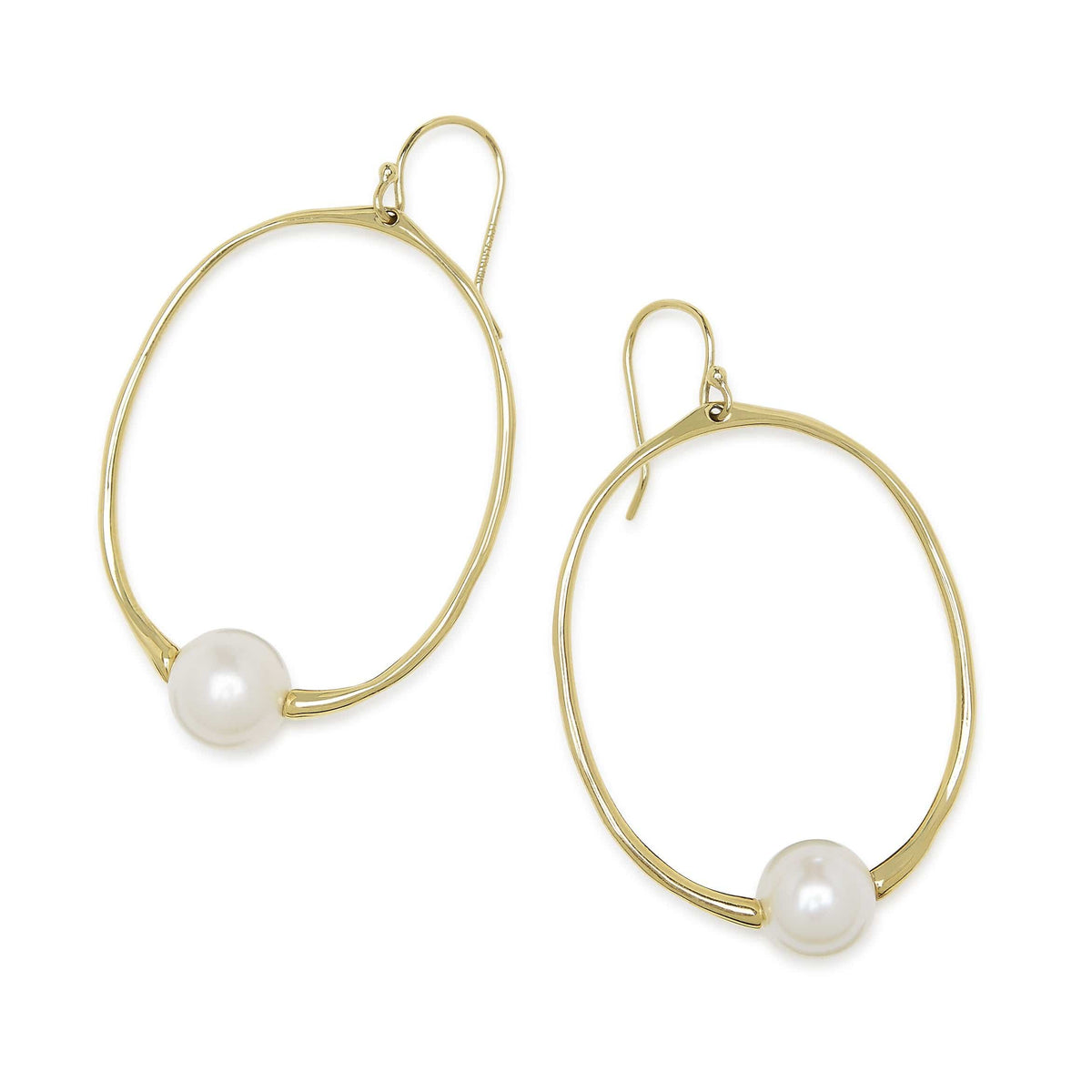 Nova Pearl Small Round Drop Earrings