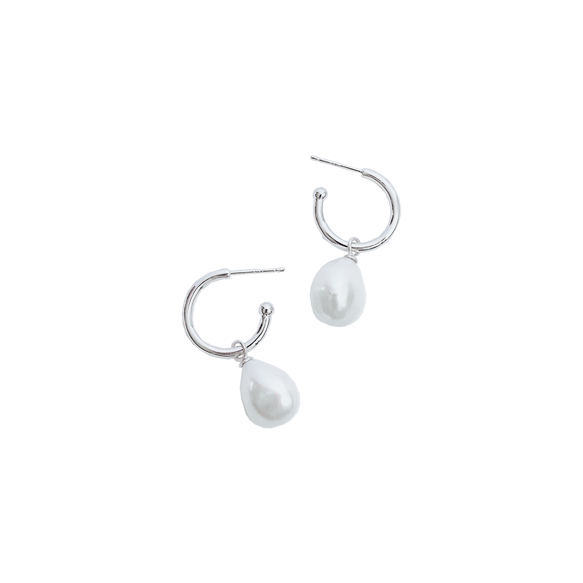 Fresh Water Pearl Hoop & Drop Earrings