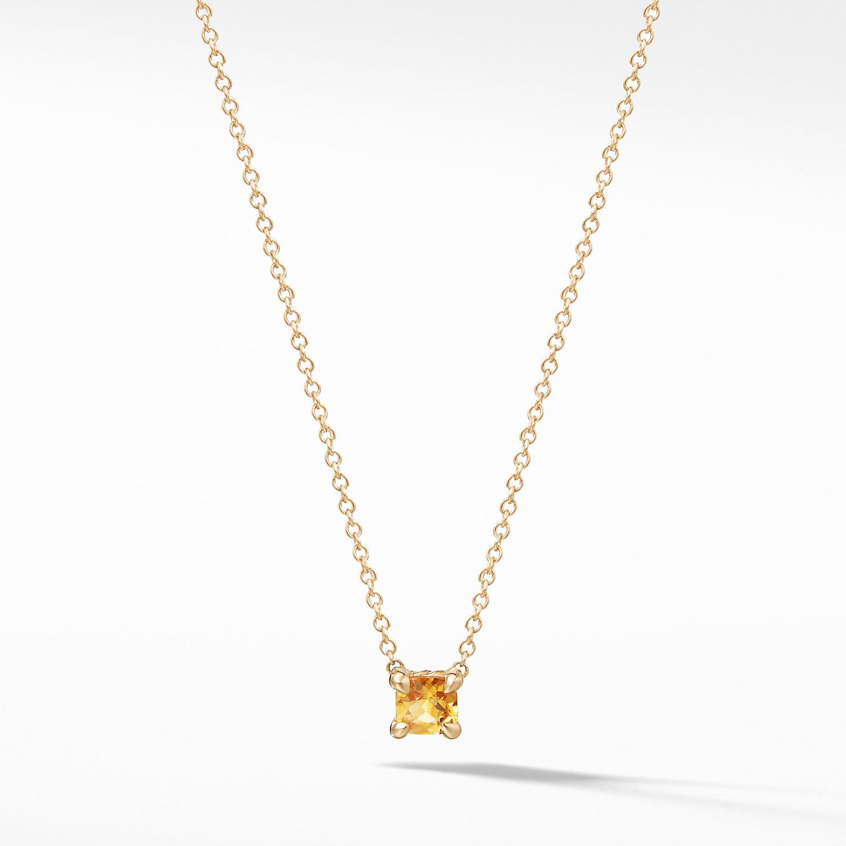 Chatelaine Kids Necklace with Citrine in 18K Gold, 4mm