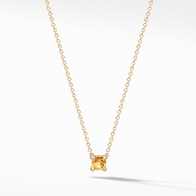 Chatelaine Kids Necklace with Citrine in 18K Gold, 4mm